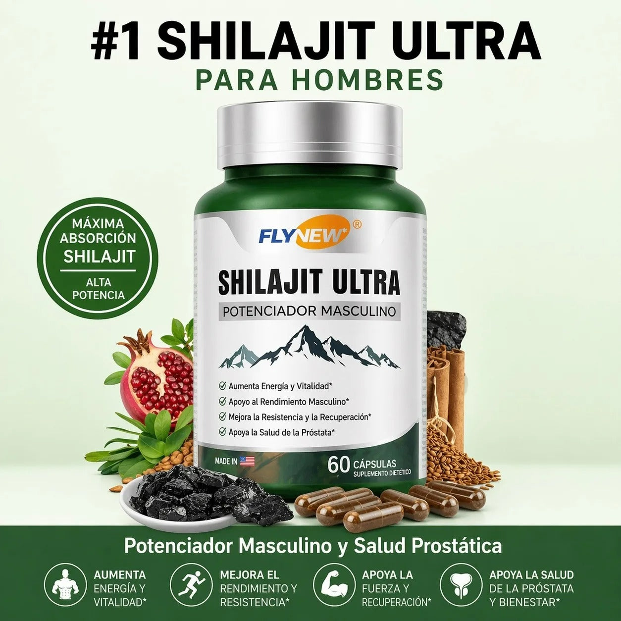 Shilajit Ultra | Salud Prostática  y Energía Celular Masculina